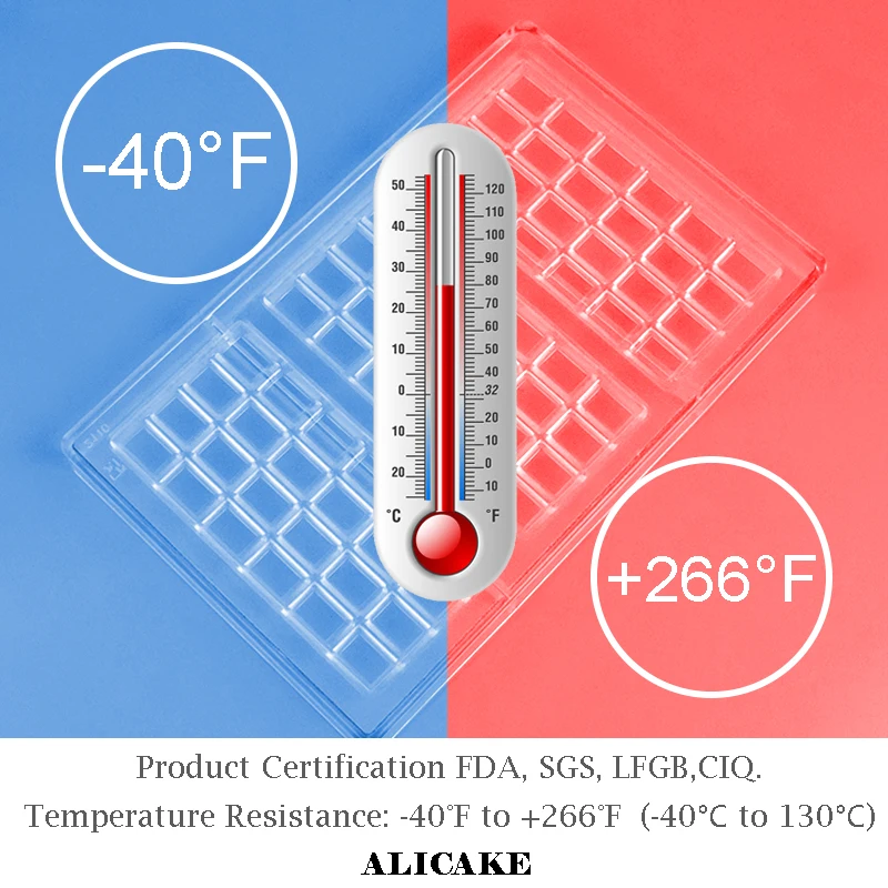 Chocolate Bar Molds Polycarbonate Tray for Plastic 3D Chocolate Candy Nuggets Mould Form Bakery Baking Mold Pastry Tools