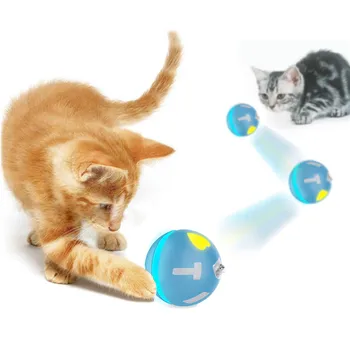

USB Rechargeable Electric Automatic Smart Rolling Ball Toys for Cats Pet Laser DIY Tail Dogs Intelligent Toy Colorful LED Light