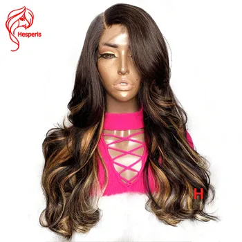 

Hesperis 13*6 Deep Part Lace Front Human Hair Wig Highlight Color Brazilian Remy Hair Pre Plucked Hair Line Bleached Knots Wigs