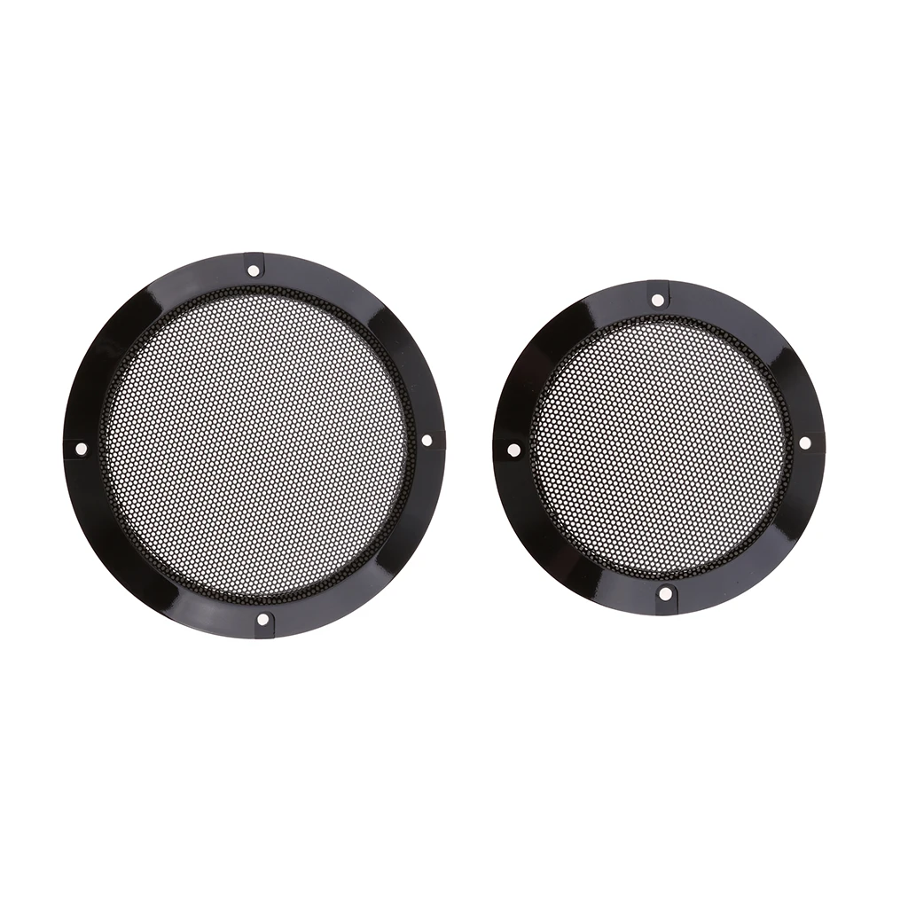 6.5inch+4inch Replacement Round Speaker Protective Mesh Cover Case with 8pcs Screws