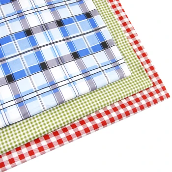 

50*140cm Plaid Printed Patchwork 100% Cotton Fabric for Tissue Kid Bedding Home Textile for Sewing Tablecloth,1Yc771