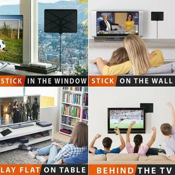 

960 Mile Aerial Amplifier Low Noise Long Range Stable TV Antenna High Frequency Digital Skywire HD Ultra Thin Indoor 4K Signal