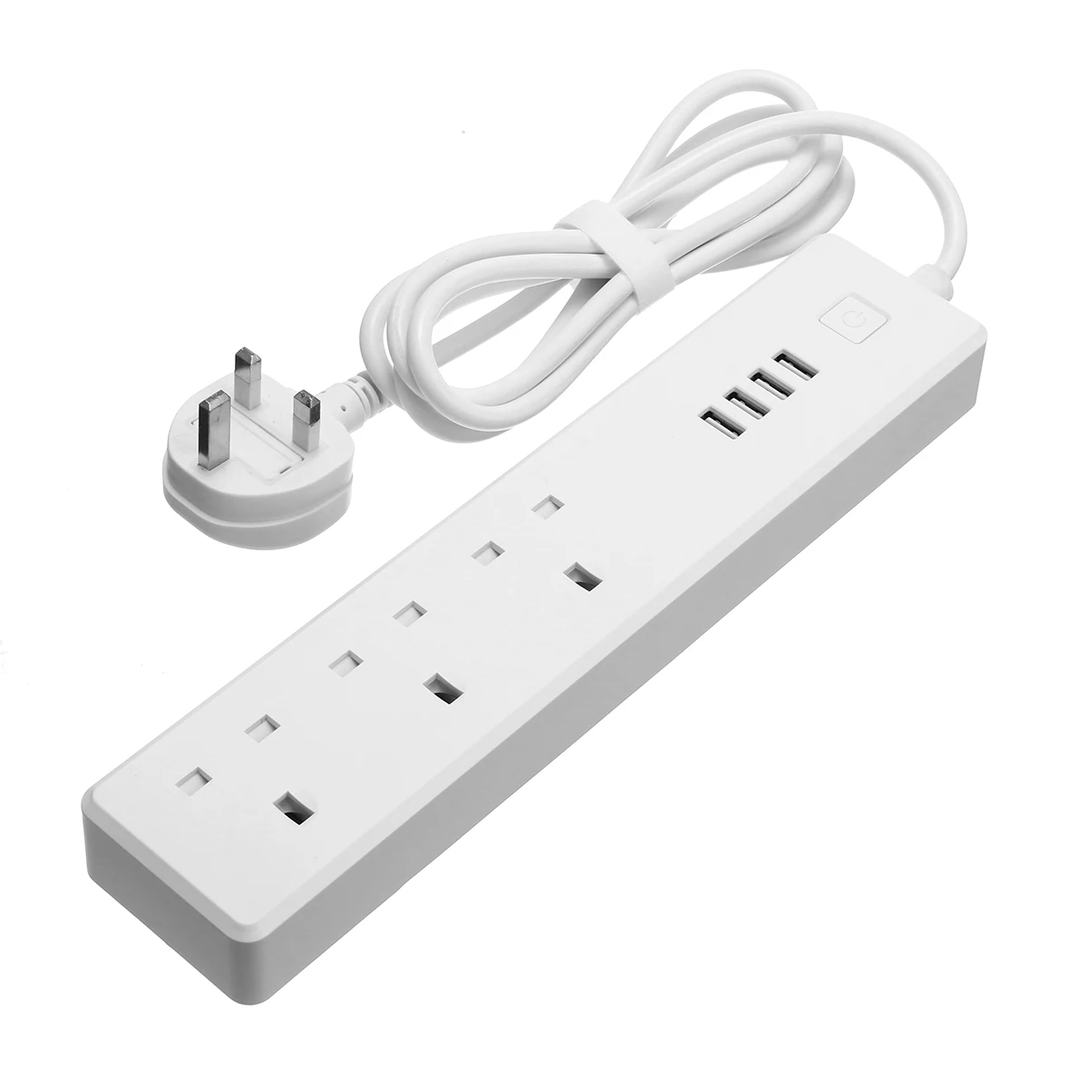 

Smart Extension UK Sockets With 3 AC Outlets 4 USB Port App Control Power Extension Lead For Google Home/Echo/Alexa
