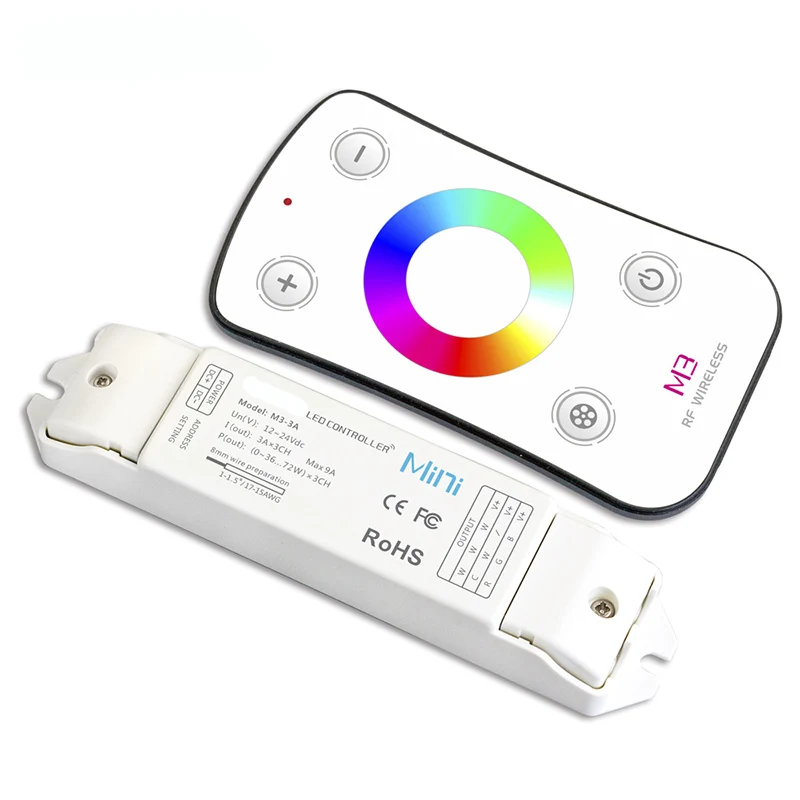 Новый светодиодный RGB полосы 3 канала Управление 12V 24V 3Ax3CH 9A 108W RF пульт