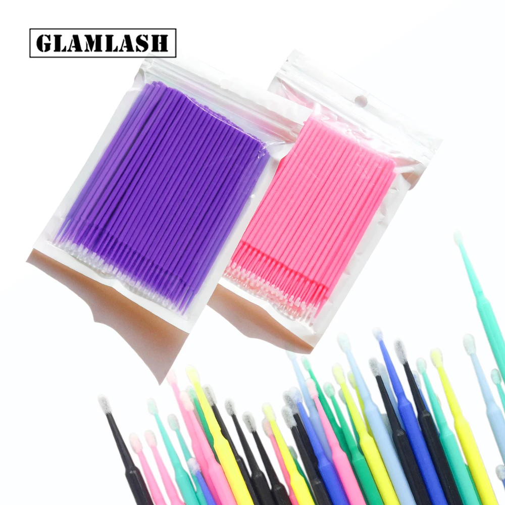 Micro-Applicators-Sticks Glue-Brush Eyelash-Extension Makeup-Tools Disposable 100pcs/Pack