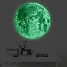 12/20/30cm 3D Luminous Moon Wall Sticker for Kids Room Living Room Bedroom Decor Energy Storage Fluorescent Glow In The Dark 12/20/30cm 3D Luminous Moon Wall Sticker for Kids Room Living Room Bedroom Decor Energy Storage Fluorescent Glow In The Dark