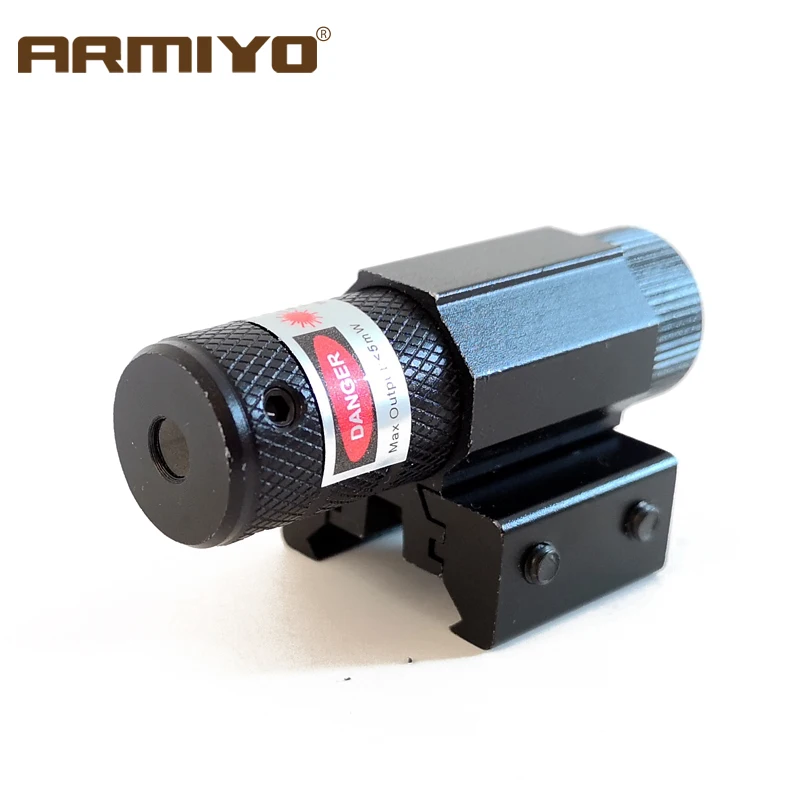 Тактический armiyo 635-655nm пистолет Красный точечный Лазер 50-100 м Диапазон точка зрения Регулируемая 11 мм и 20 мм рельсовая съемка аксессуары