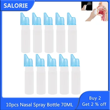 

10pcs Nose Allergic Rhinitis Nosal Sinus Rinse Neti Pot Nasal Spray Bottle for Washing Nose Cleaning Health Care Pain Relief