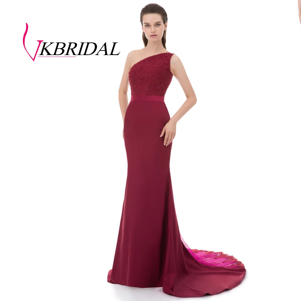 VKBRIDAL платья для подружки невесты, украшенные бисером для пригласительные на свадьбу новые кружевные аппликации Формальные платье русалки