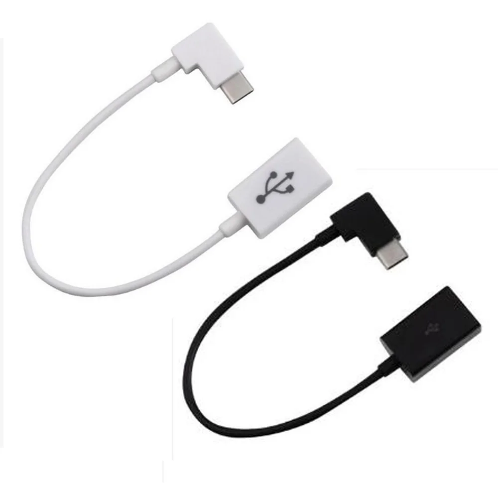 Высококачественный локоть черного и белого цвета 0 1 м USB3.1 Type C штекер-гнездо USB 2 OTG