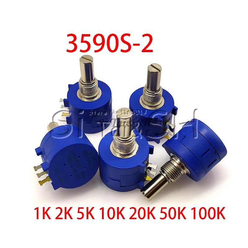 3590S Multiturn Potentiometer 500 1K 2K 5K 10K 20K 50K 100K ohm Adjustable Resistor 3590 102 202 502 103 | Электронные