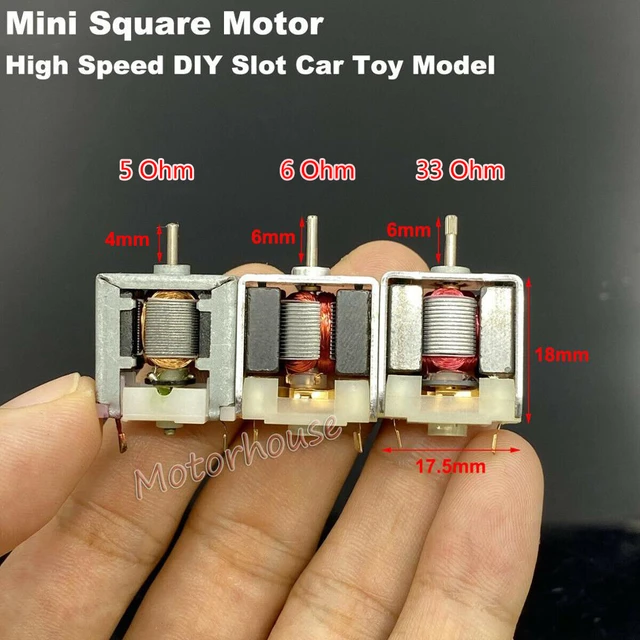 Mini moteur électrique carré 020 18mm, 6 Ohms/ 33 Ohms, cc 3V 4.5V 6V 9V 12V,  haute vitesse, bricolage, modèles de voiture à fente - AliExpress