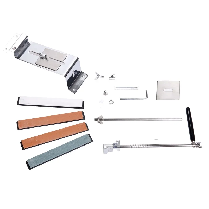 Iron Steel Kitchen Sharpener Professional Kitchen Sharpening Tools Fix-angle With 4 Stones Whetstone