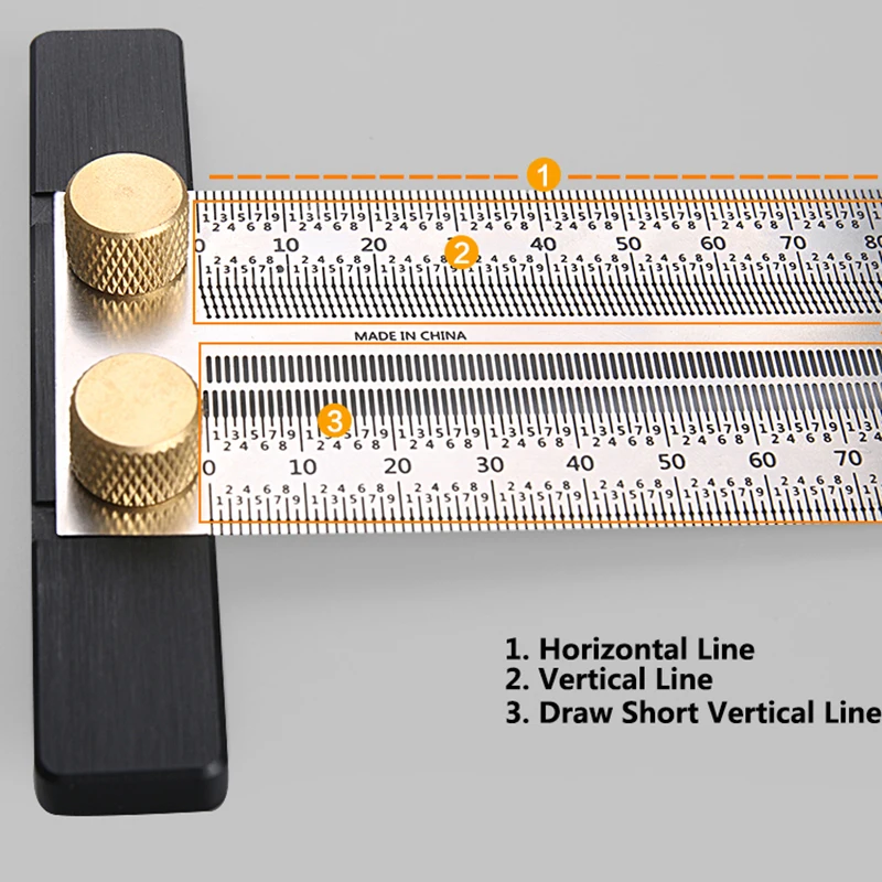 180-400 мм деревообрабатывающий писец Т-образной линейки отверстие разметочная линейка вычеркнутый инструмент для рисования маркировочный прибор измерительные инструменты DIY