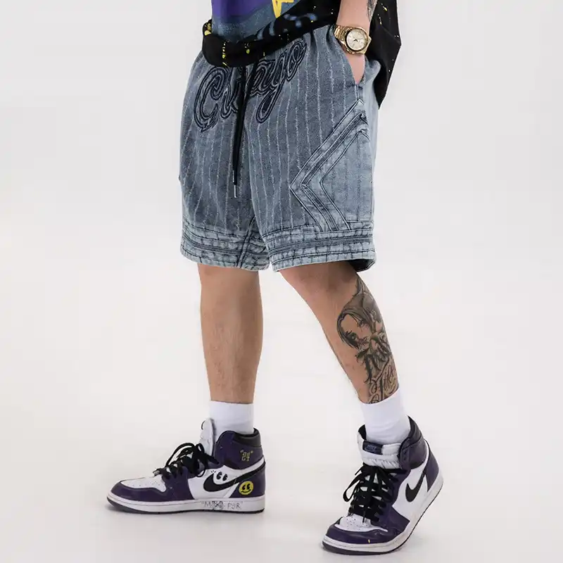 denim basketball shorts