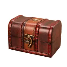 

80% HOT SALES！！！Embossed Handmade Wooden Jewelry Storage Case Lockable Treasure Box Organizer
