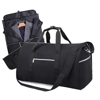 

Carry-on Garment Bag for Men, 2 in 1 Convertible Duffel Bag Suit Travel Bag Portable Flight Bag with Shoulder Strap