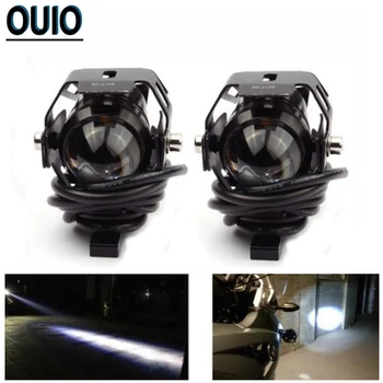 

125W U5 MINI Motorcycle LED Headlight 2PCS with Switch ATV Accessories Moto Motorbike Headlights Bulbs Lamp Spotlight 12V Motor