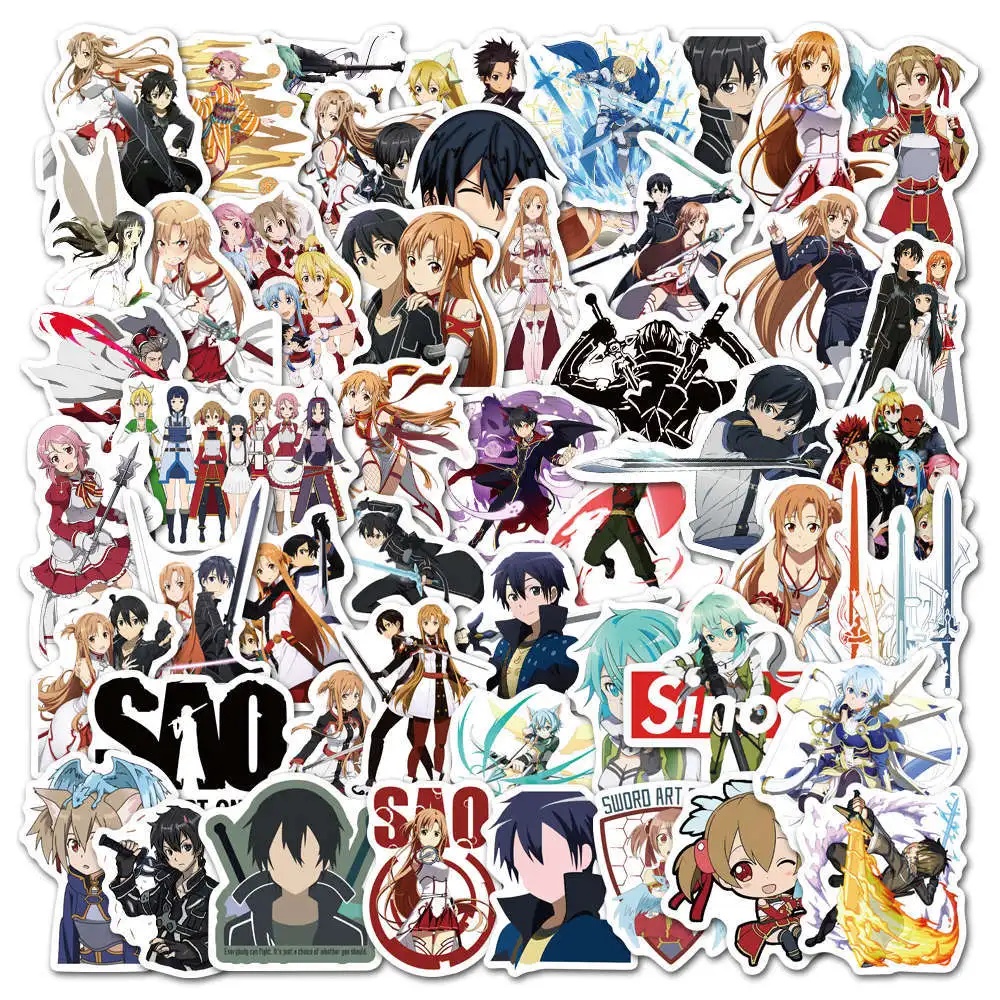 10/30/50PCS Hot Cartoon Anime Sword Art Online Creative Graffiti Suitcase Mobile Phone Case Gift Toy Sticker Wholesale