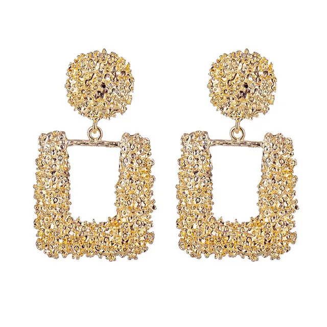 Vintage Clips Earrings for Women Gold Silver Color Geometric Statement Clip on Earrings No Pierced Charm ear clip earrings clip earrings ear clip