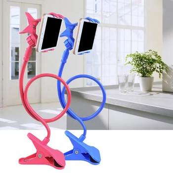 

Universal Mobile Phone Tablet Lazy Bracket Bending Multifunctional Double-clamp Bed Head Support base Mobile Phone Bracket