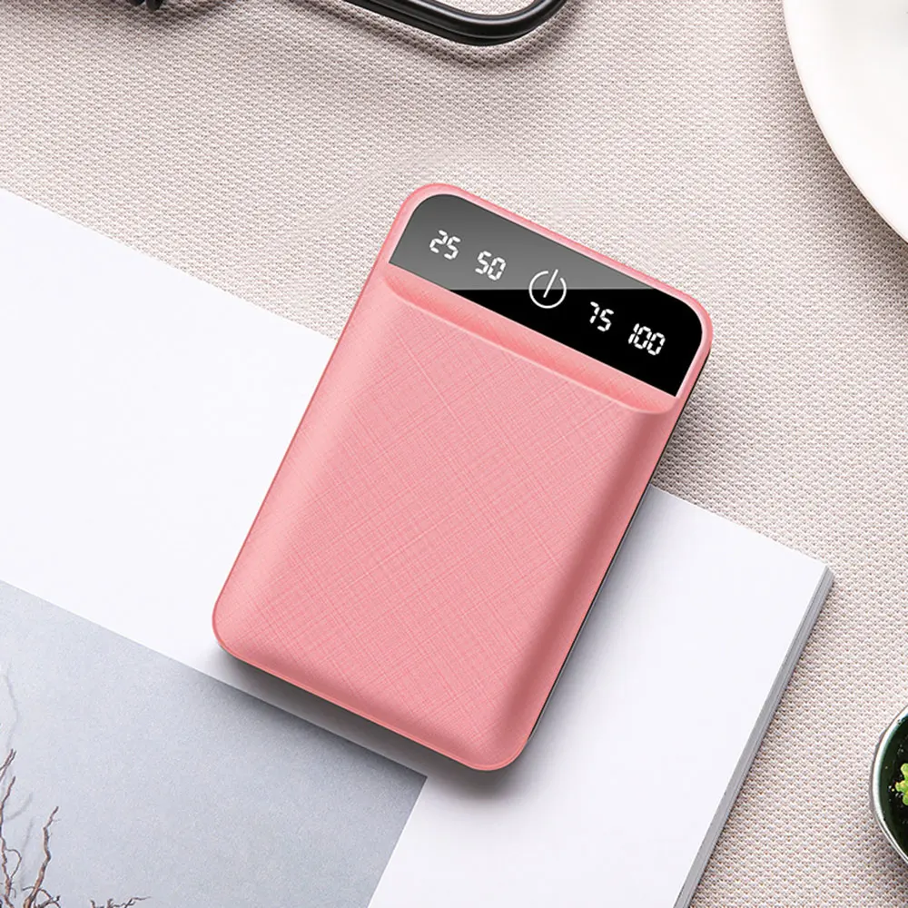 Pink FLOVEME mi ni power Bank 4800 мАч светодиодный внешний аккумулятор с мультяшным рисунком для iPhone Xiaomi mi, портативное зарядное устройство - Цвет: Pink