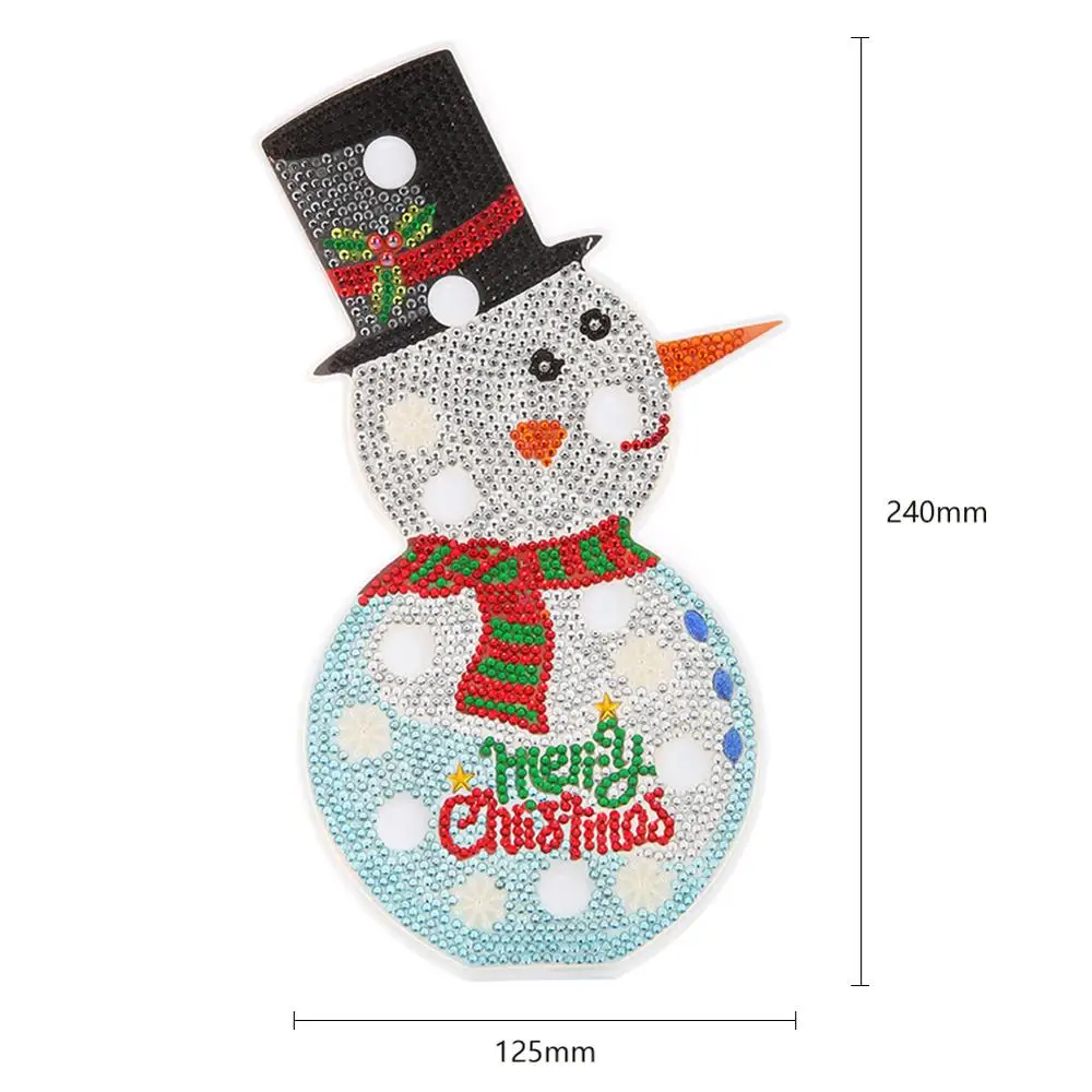 DIY алмаз особенной формы живопись лампа Рождественский снеговик дерево светодиодный ночник светящееся Рождественское украшение для дома - Цвет: Snowman