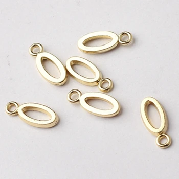 

20pcs/lot Zinc Alloy Golden Metal Oval Drop Charms Pendants For DIY Necklaces Bracelets Jewelry Making Accessories