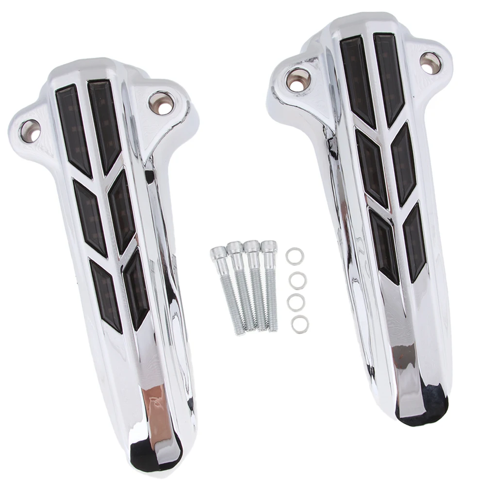 1 Pair LED Lower Fork Leg Covers for Harley FLHT FLHX FLHR 2014 2015 2016 2017 2018