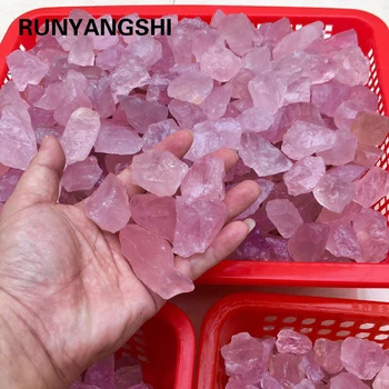 

50G Natural Raw Pink Rose Quartz Crystal Rough Stone Specimen Healing crystal love natural stones and minerals fish tank stone
