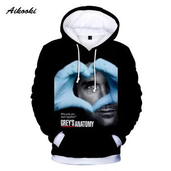 

New 3D Hoodies Grey's Anatomy Boys/girls Fashion Sweatshirt Spring/Autumn Clothing Male/Female Hoodie Popular Casual 3D Top