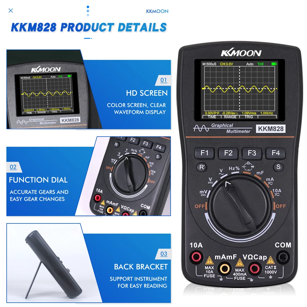 KKmoon kkm828 Интеллектуальный Графический Цифровой осциллограф высокого разрешения