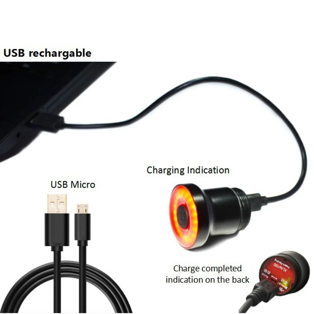 Xlite100 Bicycle Taillight Intelligent Sensor Brake Light Led Waterproof USB Rechargeable Bike Cycling Tail Lamp