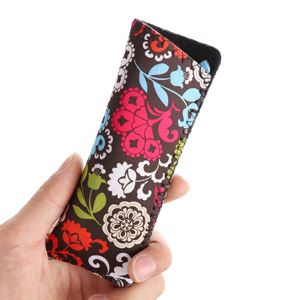 New Fashion Women Reading Glasses Matching Pouch Ultra Light Resin Print Flower Magnifying Eyeglasses Vision Care 1PC
