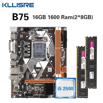

Kllisre B75 motherboard set with Core i5 2500 2 x 8GB = 16GB 1600MHz DDR3 Desktop Memory NVME M.2 USB3.0 SATA3