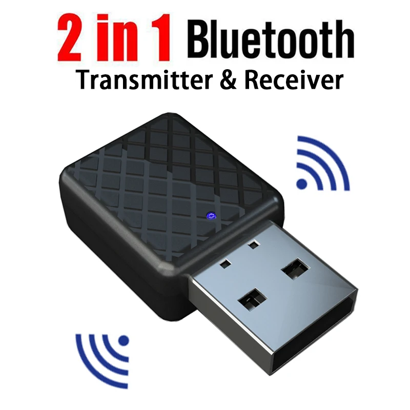 Bluetooth 5,0 адаптер USB передатчик 2 в 1 музыкальный аудио стерео приемник Bluetooth передатчик для ТВ ПК Автомобильный USB беспроводной адаптер