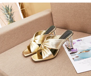 

slippers women summer Genuine Leather Women Slippers Genuine Goat Leather Open Toe Low Heels Outdoor sandalias high heels