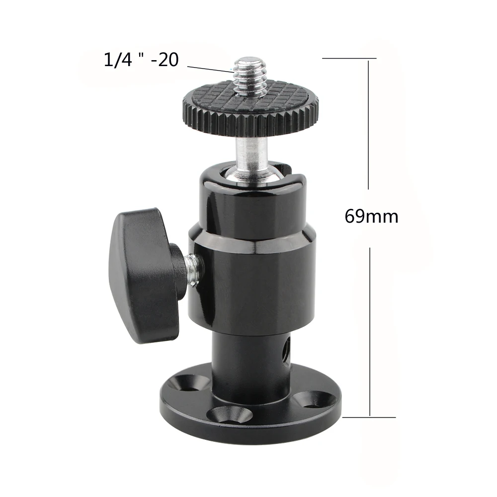 Kayulin Universal Mini Ball Head Wall Ceiling Mount for DSLR Camera Monitor Light CCTV DVR Bracket stand Home Installation Sur