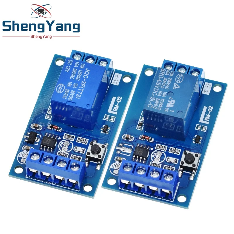 TZT 1/2/5PCS 5V 12V Single Bond Taste Bistabile Relais Modul Modifizierte Auto Start und Stop Selbst-Locking Schalter Eine Schlüssel Für Arduino – Detail 6