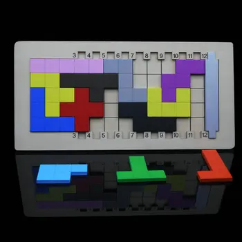 

Kids Educational wooden toys Tetris Wood Thinking game cube puzzles children classic geometric jigsaw puzzle toy gift one piece