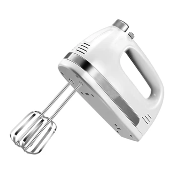 

Electric Hand Blender with Turbine Hand-Held Kitchen Blender 5-Speed Hand Blender White EU Plug