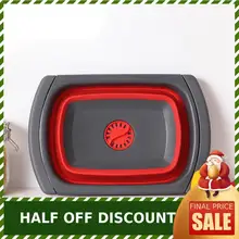 Складная корзина для слива складной контейнер для мытья овощей и фруктов портативный складной бассейн для пикника с функцией утечки воды