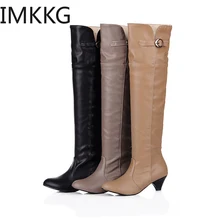 Новая обувь Женские ботинки выше колена пикантные женские осень-зима леди Для женщин Batos Mujer