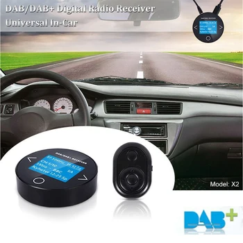 

DAB+ Receiver FM Transmitter Digital Radio Antenna Adaptor Display Universal Car Digital Broadcasting Wireless Remote Control