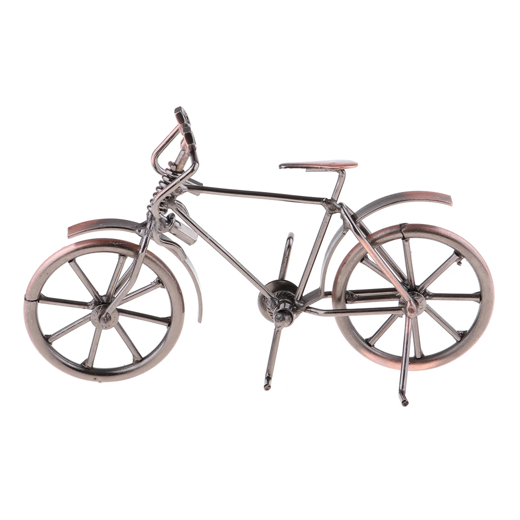 Metal Sculpture Retro Classic Handmade Iron Bicycle Unique Art Ornaments