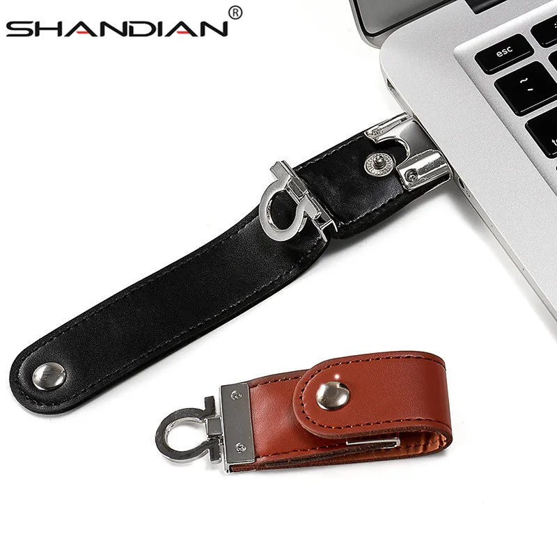 Брелок для ключей SHANDIAN металлический кожаный брелок usb флеш накопитель 64 ГБ 32 16 4