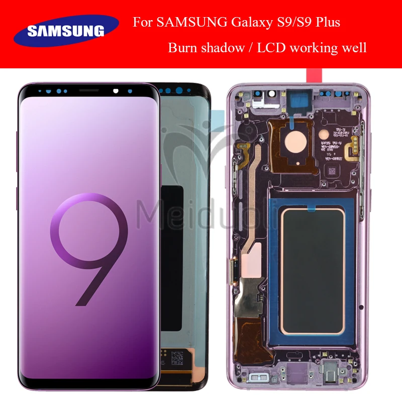 

SUPER AMOLED has the Burn-Shadow LCD with Frame for SAMSUNG Galaxy S9 G960 S9 Plus G965 Touch Screen Digitizer Assembly