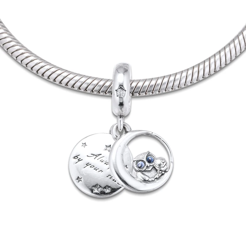 CKK Fit Pandora браслет всегда с вашей стороны Сова бусины для Подвески для изготовления украшений Стерлинговое Серебро 925 оригинальные бусины Шарм Kralen