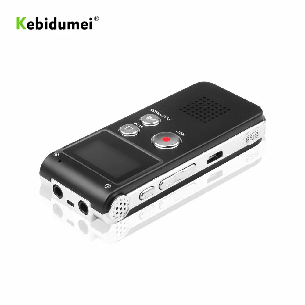 Диктофон kebidumei 8 ГБ USB диктофон цифровой аудио для бизнеса с MP3 плеером встроенным