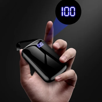 

10000mAh Mini Power Bank Mobile Phone Portable Charger for Samsung S8 S10 Xiaomi mi 8 Powerbank External Battery Pack Poverbank